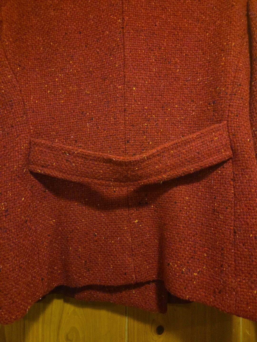True Vintage Jonathan Michael 70s 80s Size 4 Blended Wool Button Red Coat 19×24