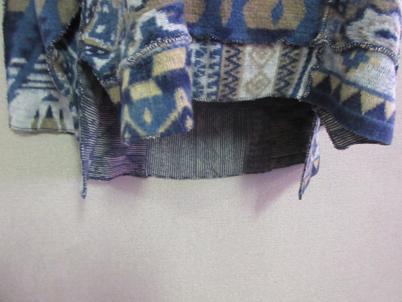 Vintage 90&rsquo;s Express Patchwork Slouch-Style Sweater GRUNGE One Size Fits S, M, L