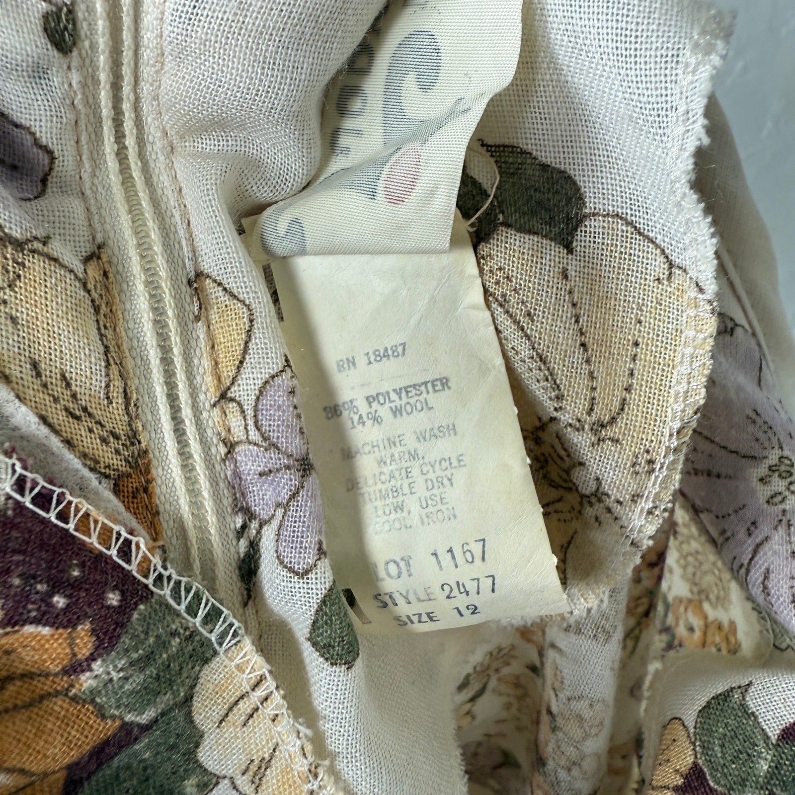 Vintage 70s Jody California Women&rsquo;s Dress 12 Floral Prairie Gunne Style Boho Z14
