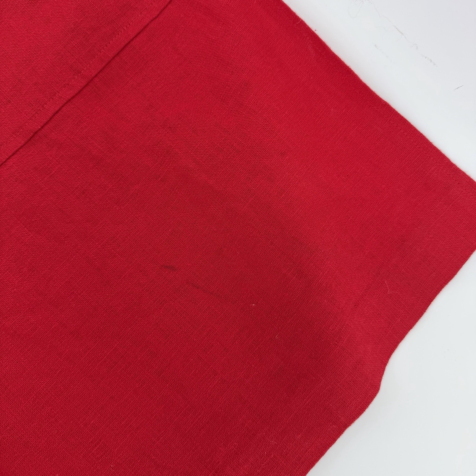 Vintage Studio C Plus 2pc Linen Blend Maxi Dress Blouse Set Red 22W 3X Pleated