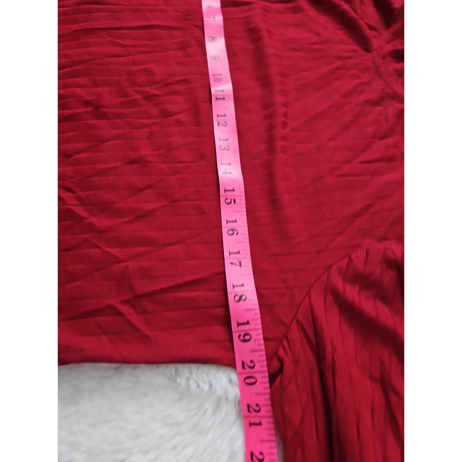 Vintage 90s Basic Equipment Red Ribbed Knit Mock Neck Long Sleeve Shirt XL