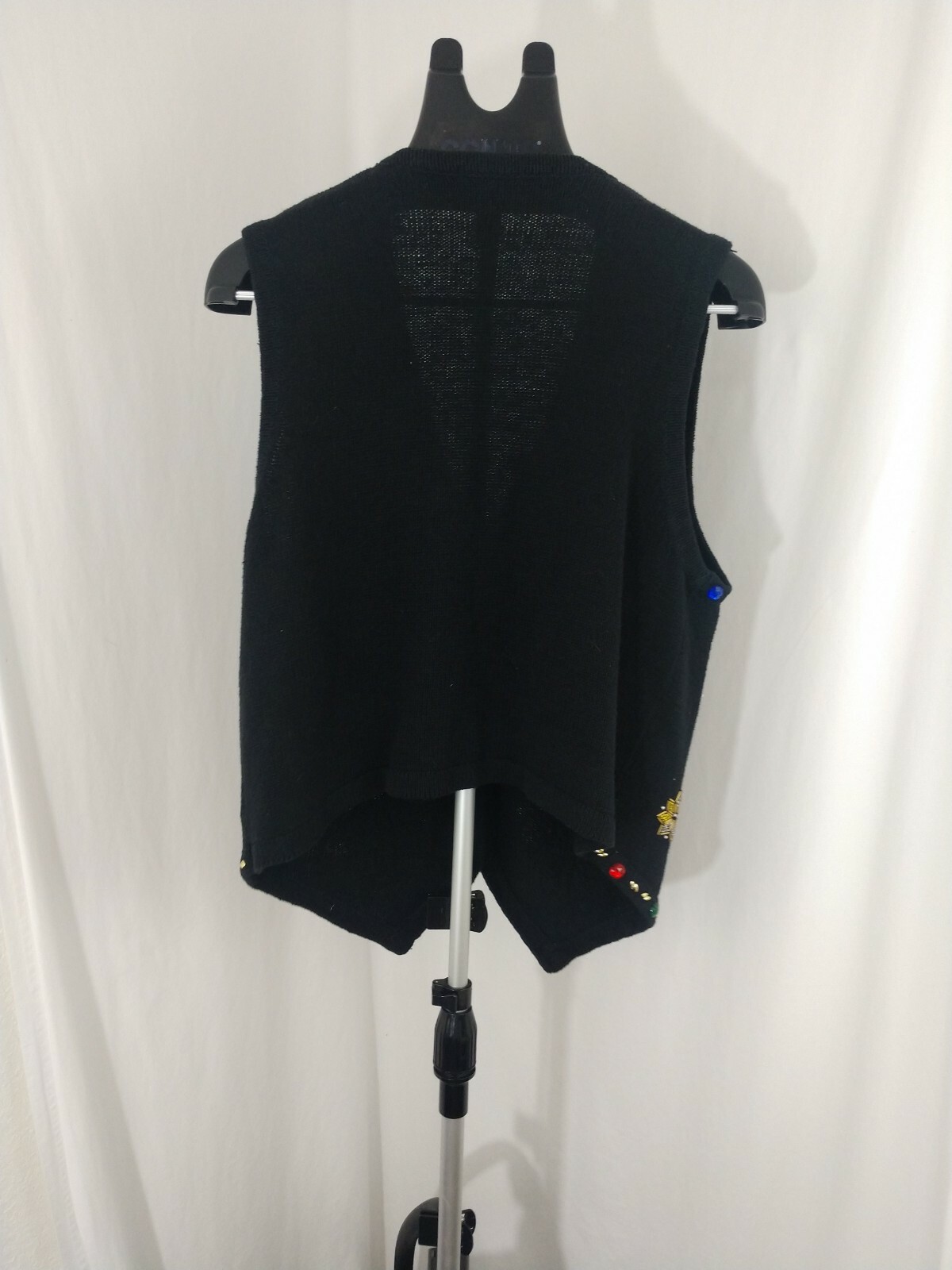 Vintage Claudia D. Beaded Sequenced Christmas Sweater Vest