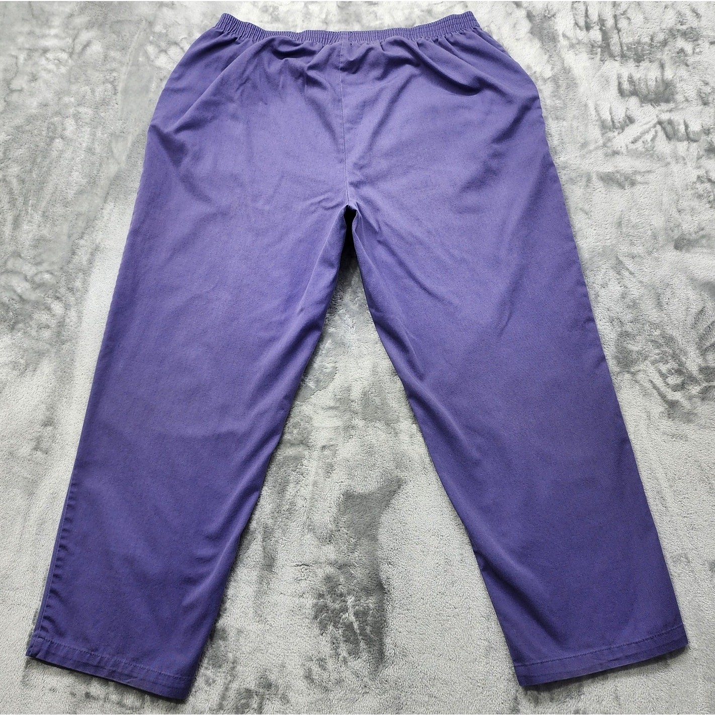 Vintage Only Necessities Pants Womens 22W Purple Pull On High Rise Tapered Leg
