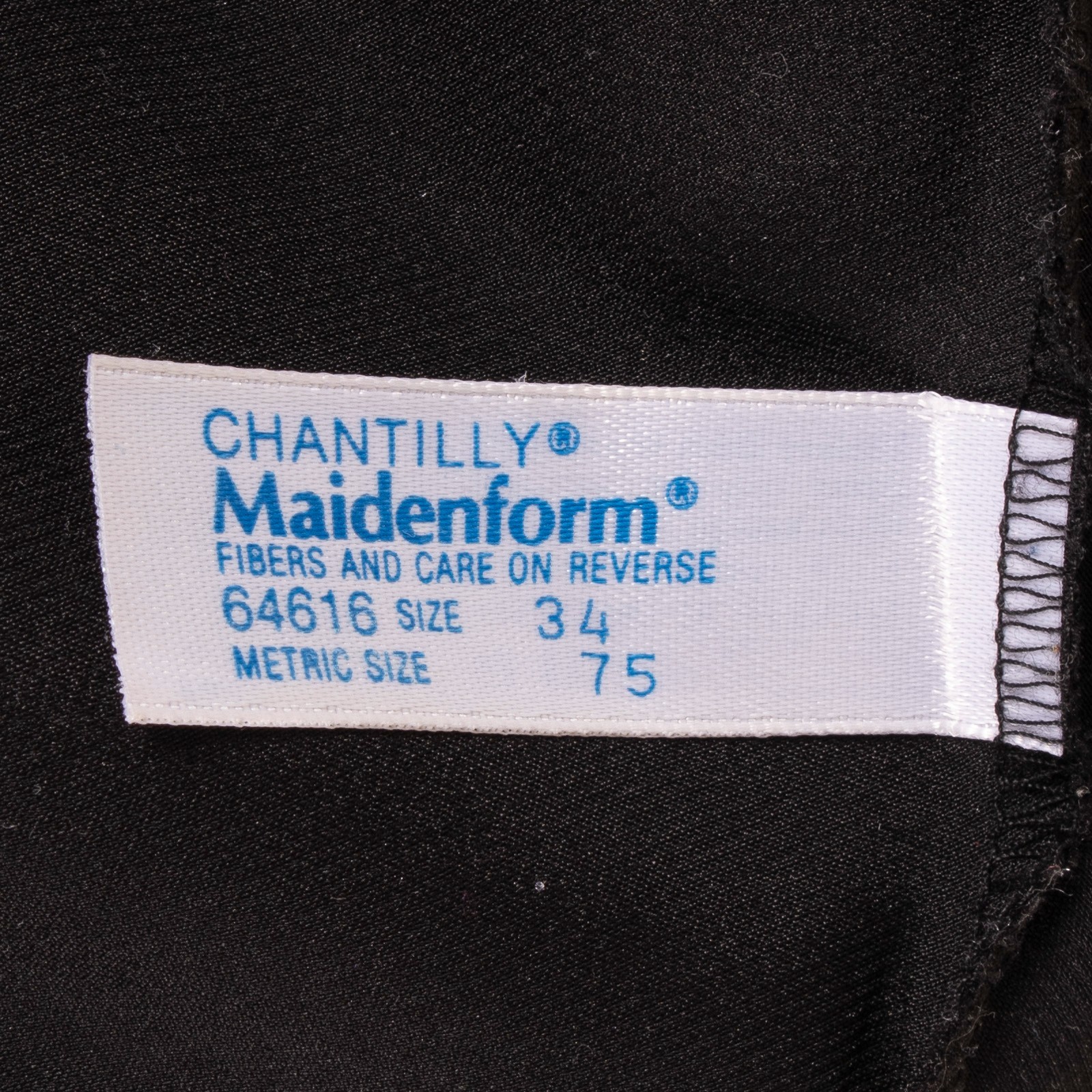 Vtg MAIDENFORM CHANTILLY Black Slip Camisole 34 Liquid Satin Lingerie Goth ILGWU