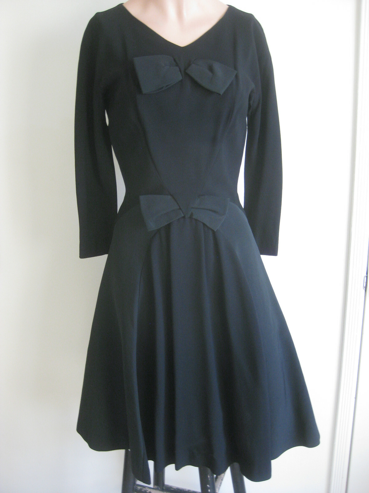 1950s 60s vintage BLACK Cocktail Party Dress