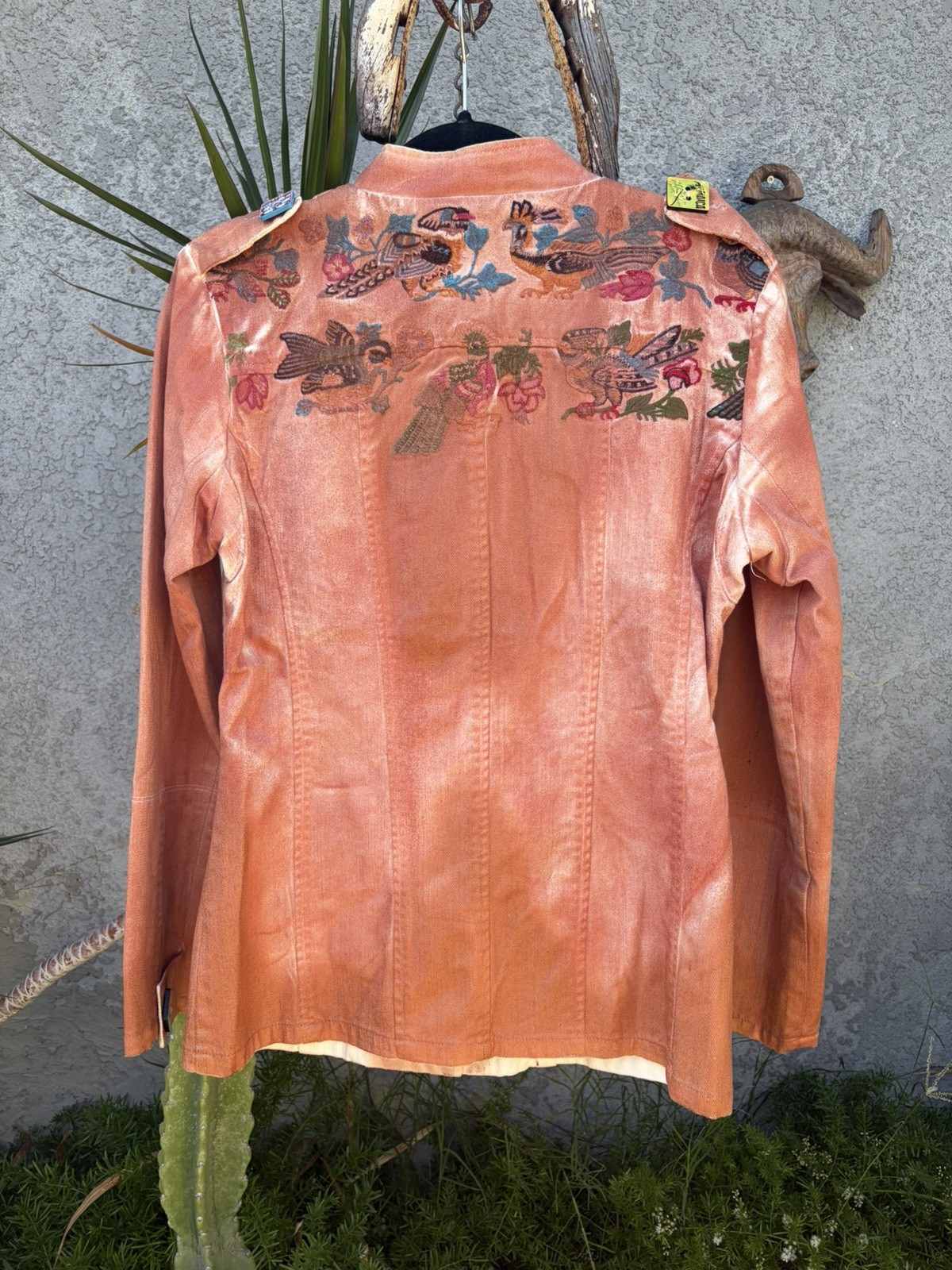 Custo Barcelona “Tourist” Multi-Colored Boutique Embroidered Blazer RARE Size S