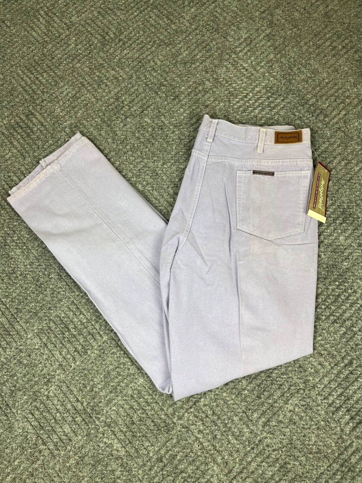 Vintage Sedgefield Jeans Adult Size 38×34 Purple Straight Leg Distressed NOS