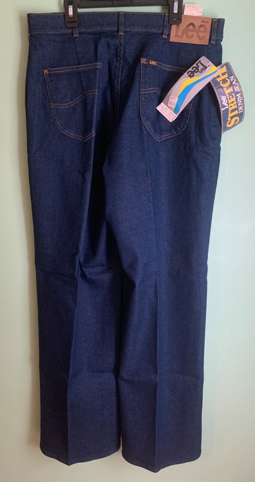 NOS Ms Lee Riders Stretch vintage 80s high waist dark denim jeans misses 34 USA
