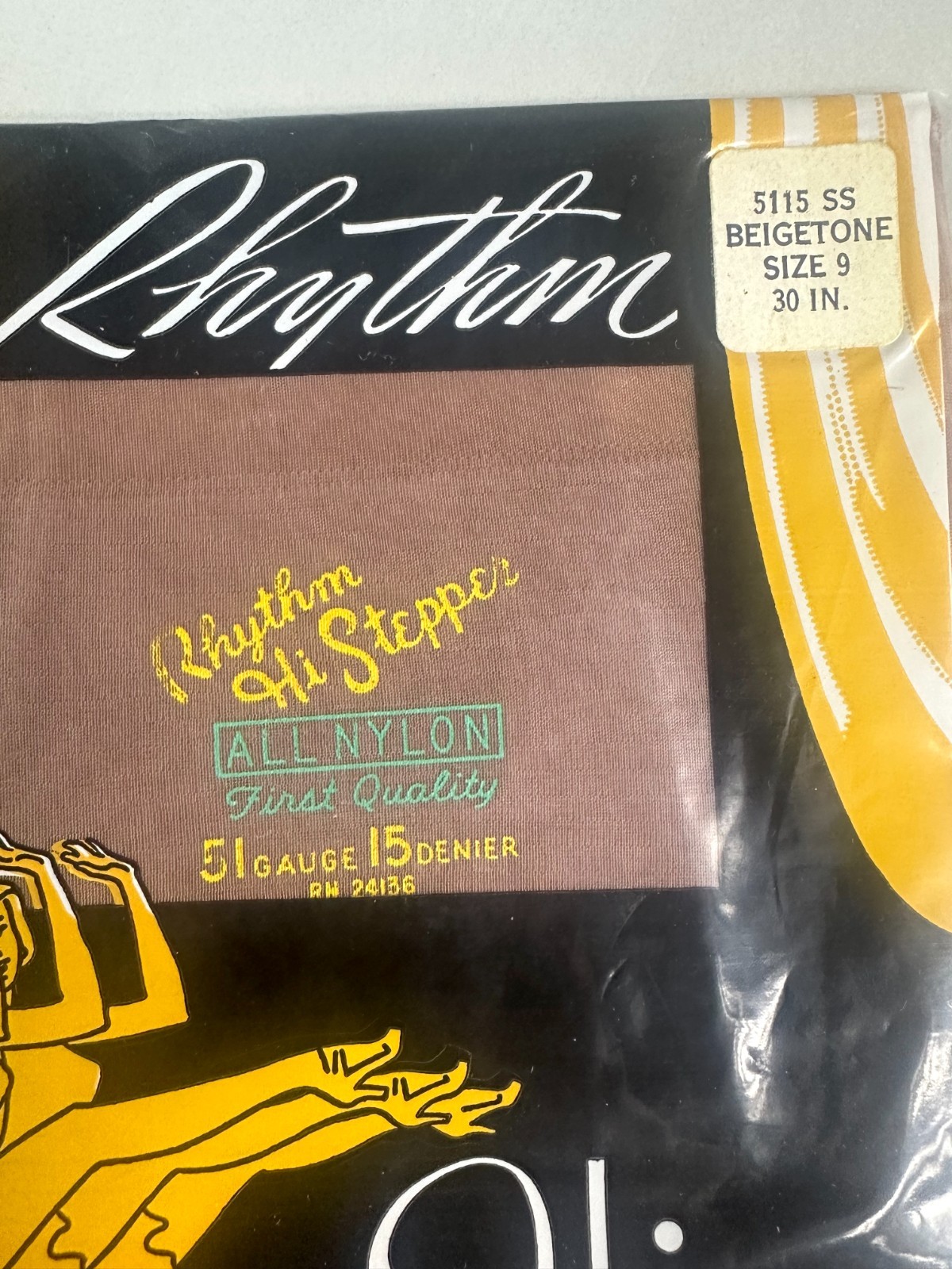 Two Pairs Rhythm Hi- Stepper Beigetone Size 9- 30 in Nylon Stockings