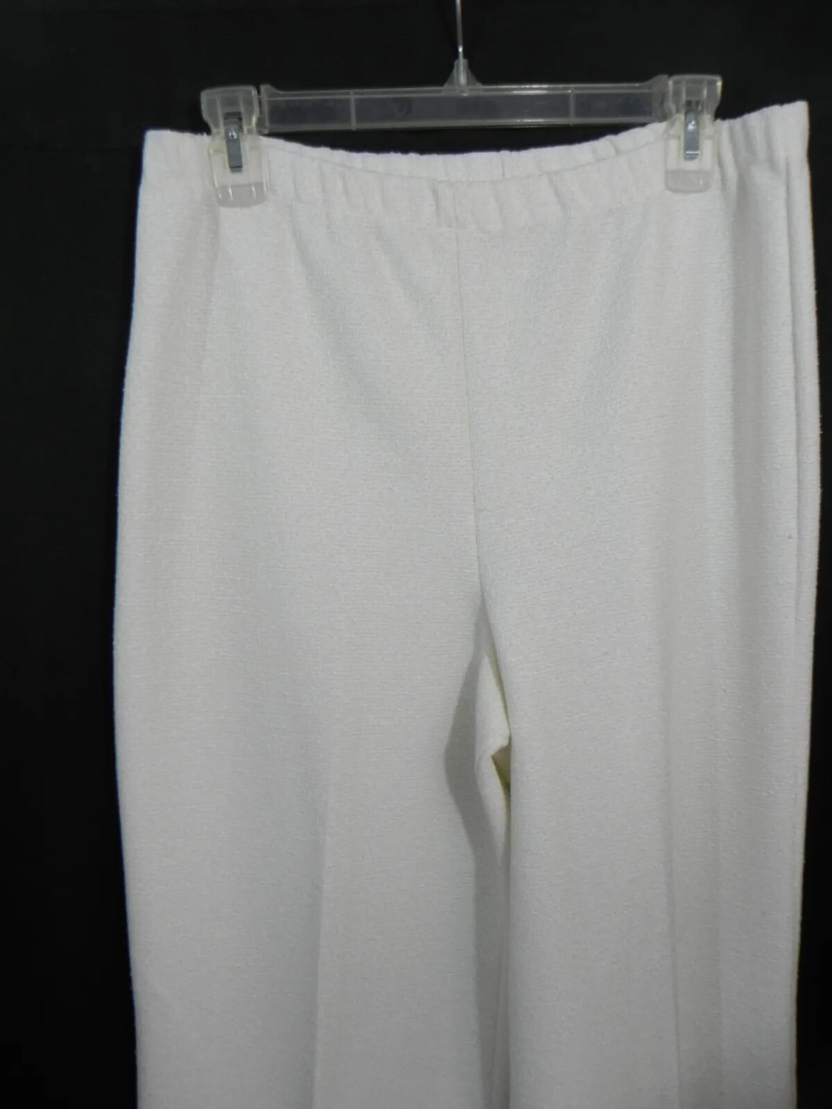 1980s MONTGOMERY WARDS Winter White Polyester Leisure Pants Suit sz 15/16 ( L )