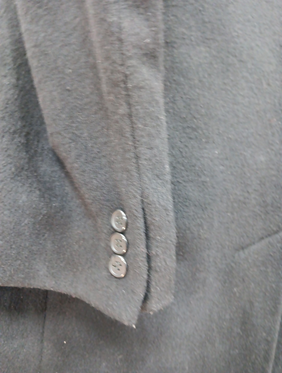 VTG Teller Coat The Original Imported Sz L (48C, 46L) Black Wool Faux Fir Collar