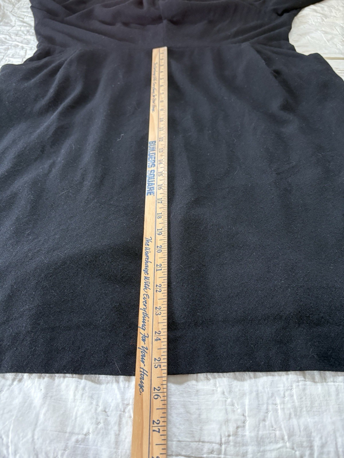 1940s Handmade (?) Vintage Black Formal Cocktail Plus Size Wool Dress Size 18/20