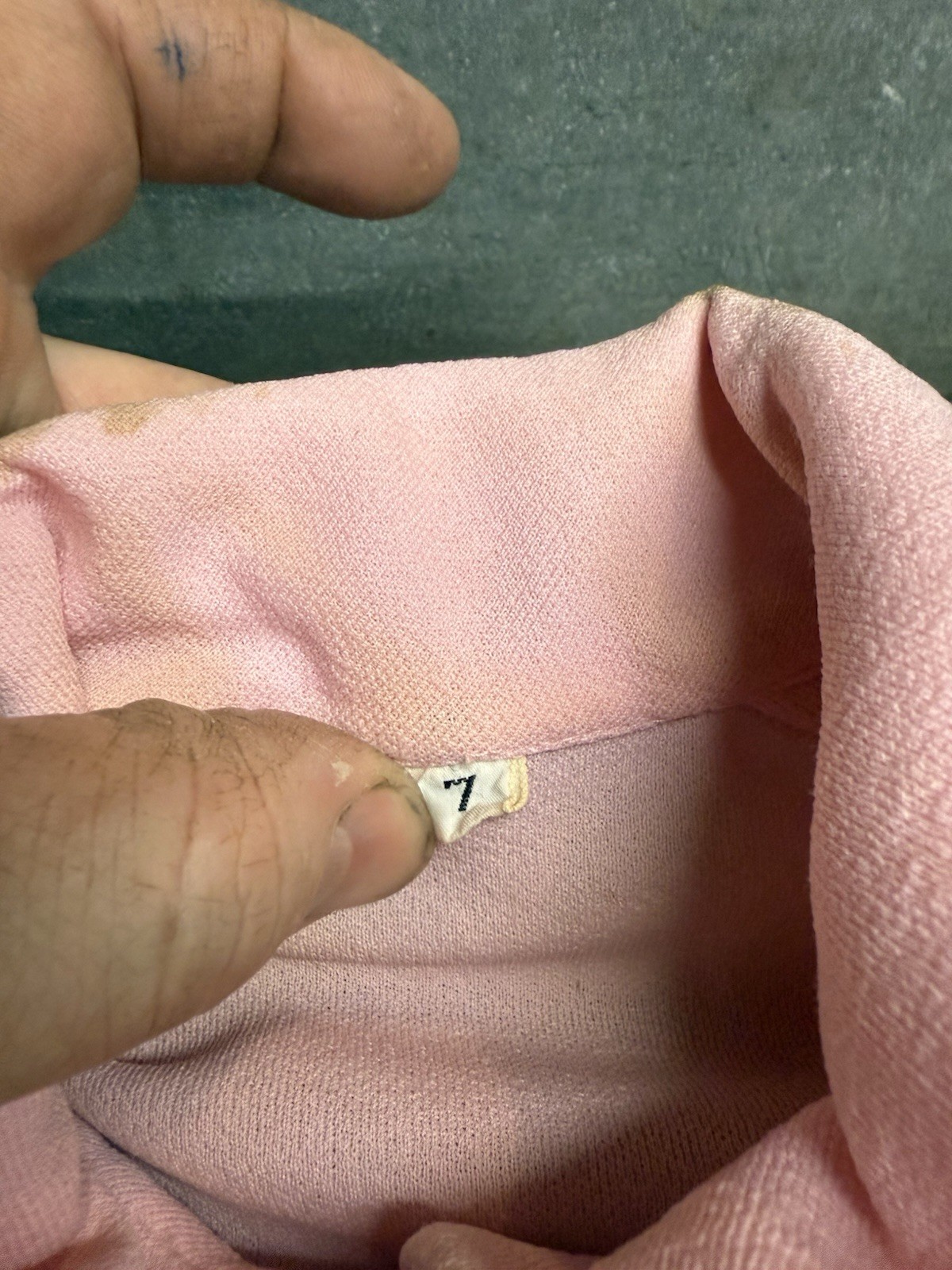 Vintage Early 1900s Retro Pink Button Up Dress Womens Workwear Clothing USA