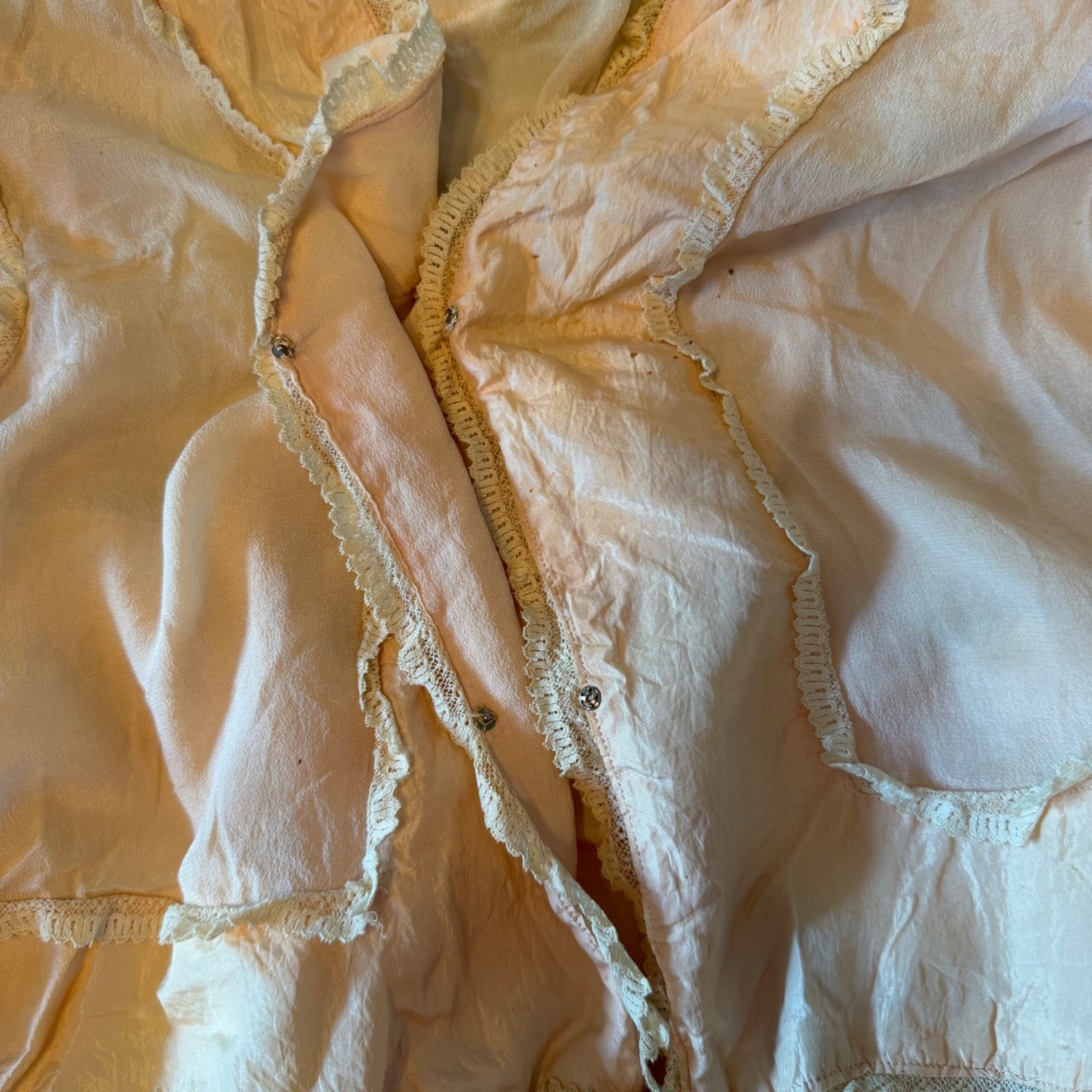 Antique Victorian Edwardian Ethereal Pastel Bohemian Ornate Bed Jacket S