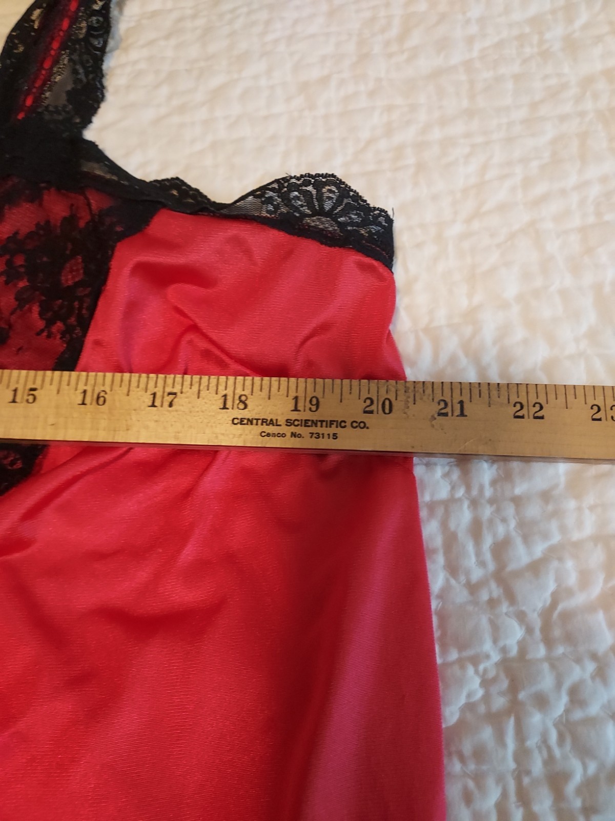 Vintage Plus Size Women&rsquo;s Teddy Lingerie 1X – 2X (see measurements) black + red