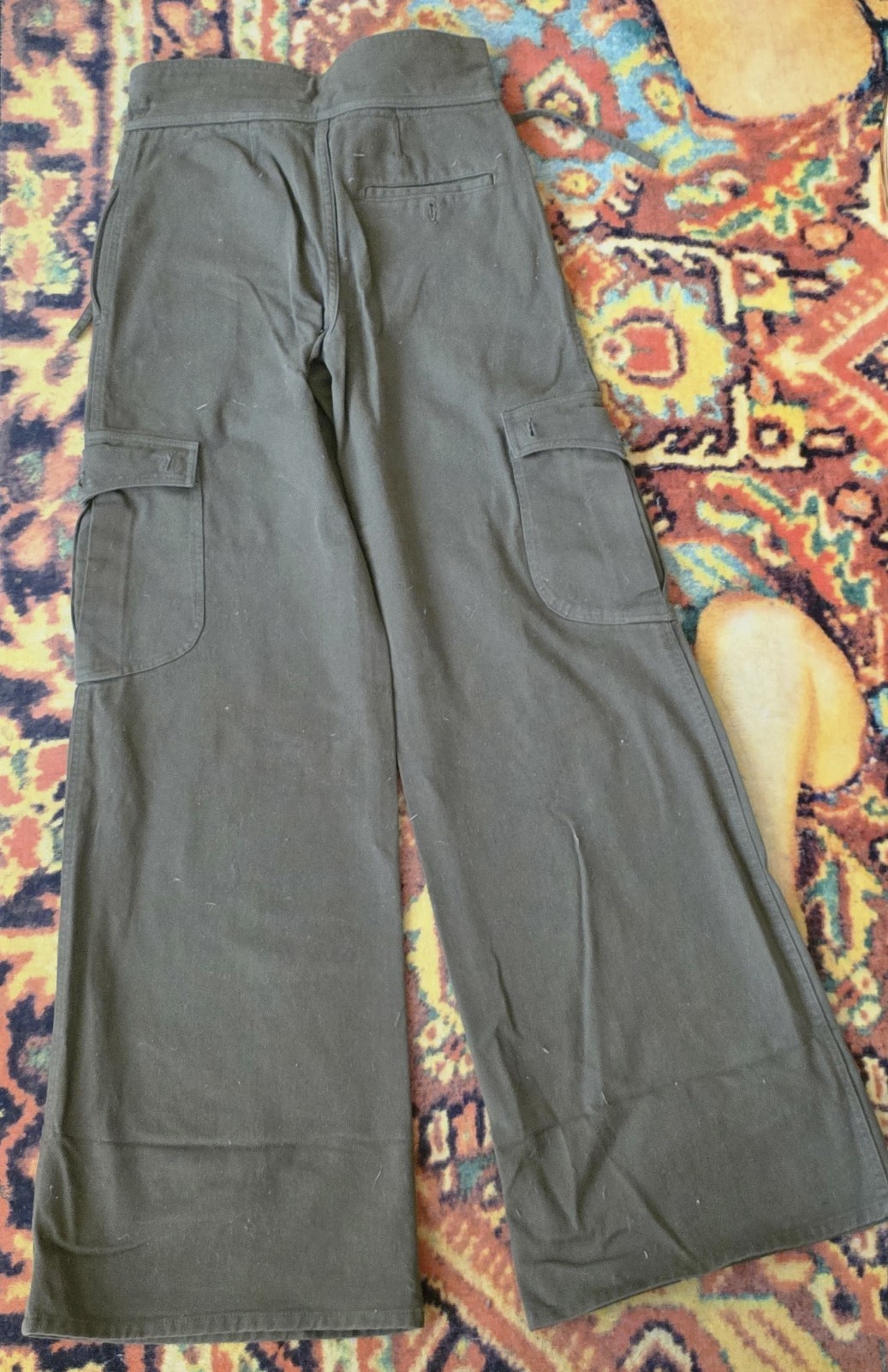 Rare 2003 Alexander McQueen Wide Leg Cargo Pants Unisex Archival Size 42