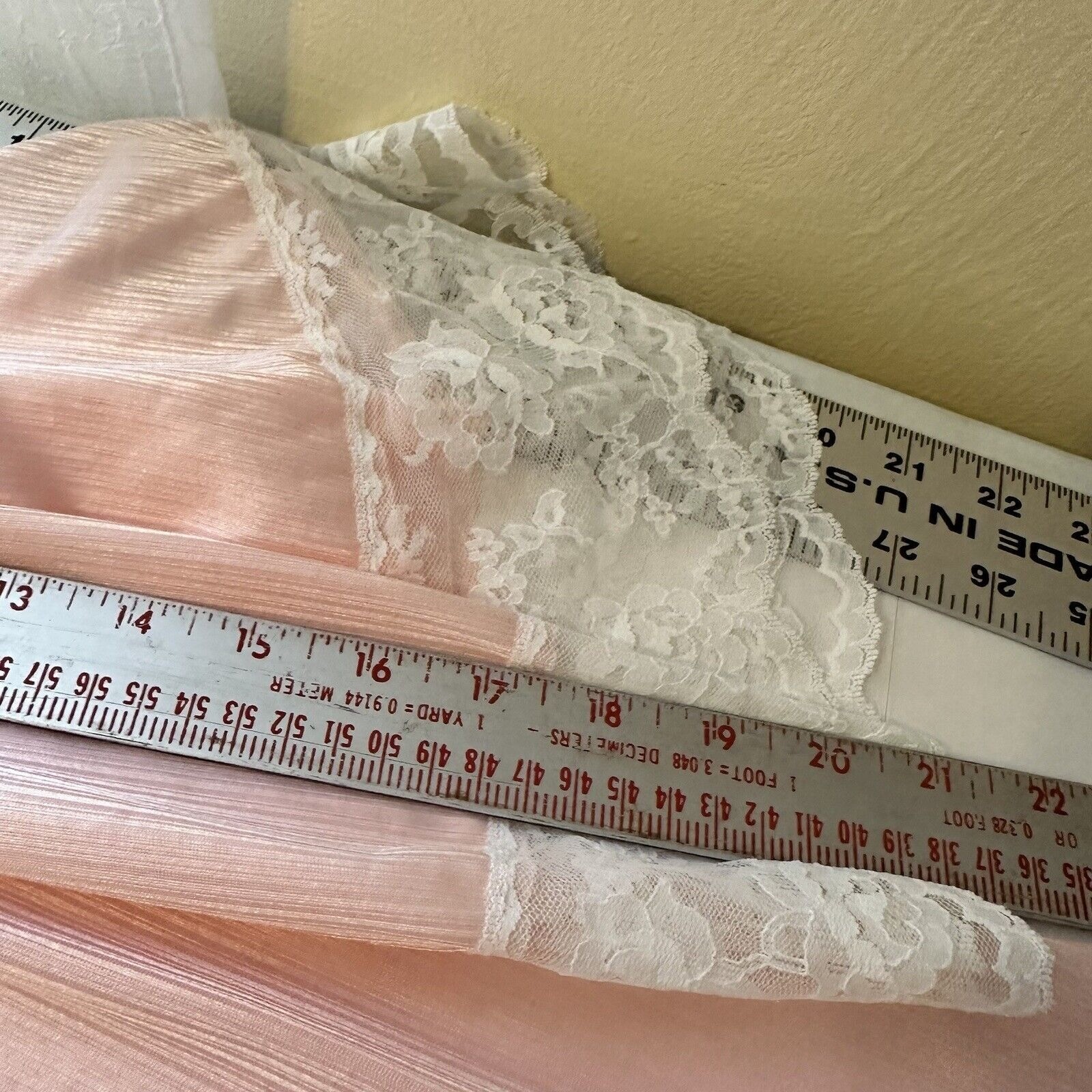 Vtg Miss Elaine Nylon Lace Nightgown Robe Set Womens Neglige Union Made Medium