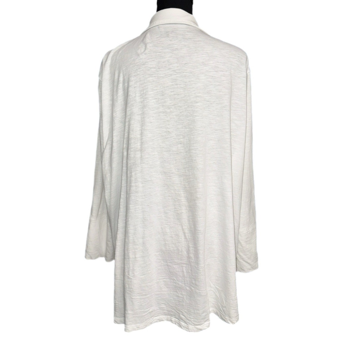 Gloria Vanderbilt – White Button-Front Cotton Shirt – Size 3X