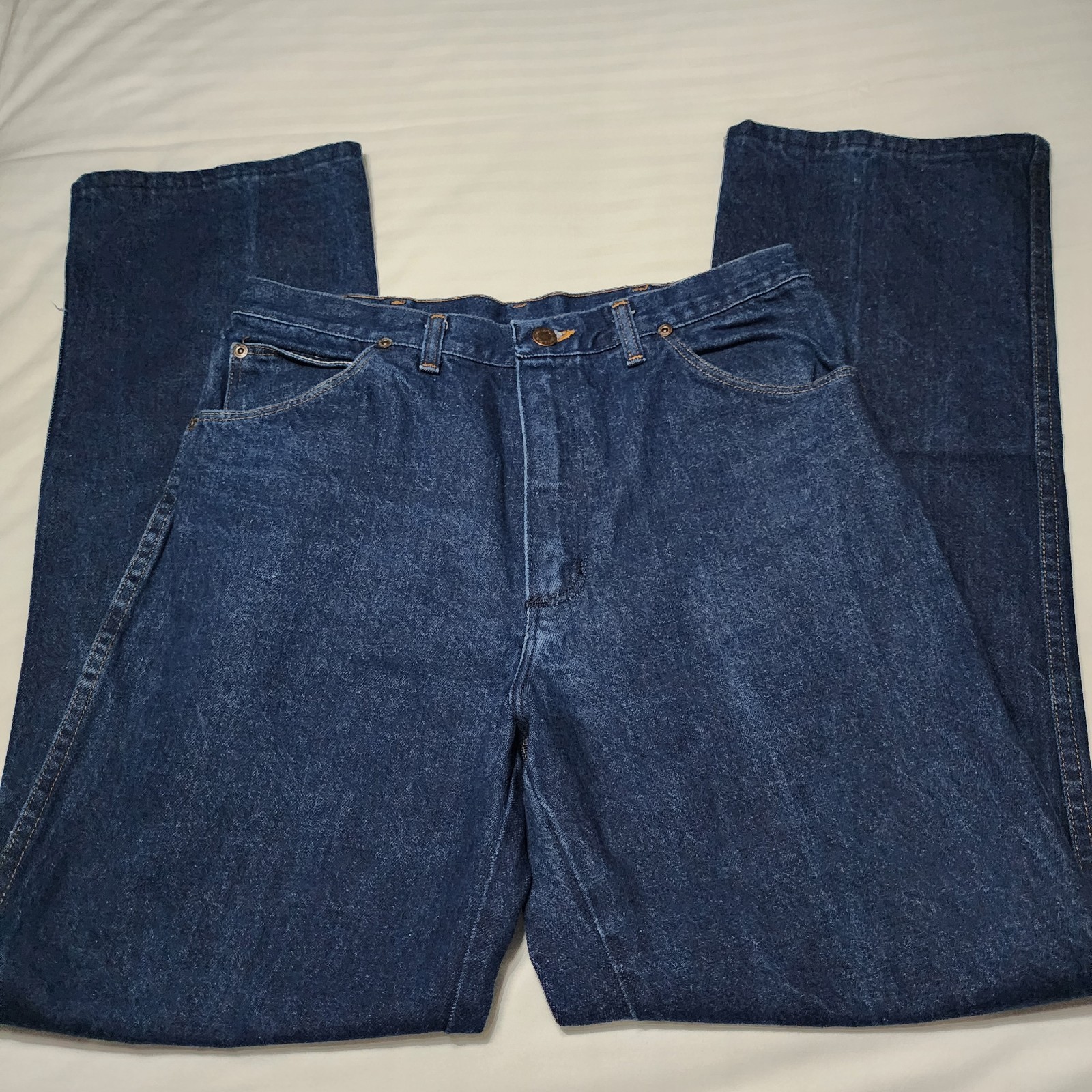 Vintage Womens Wrangler Dark Blue Jean 34×32 Made in USA 85223PW Western Cowgirl