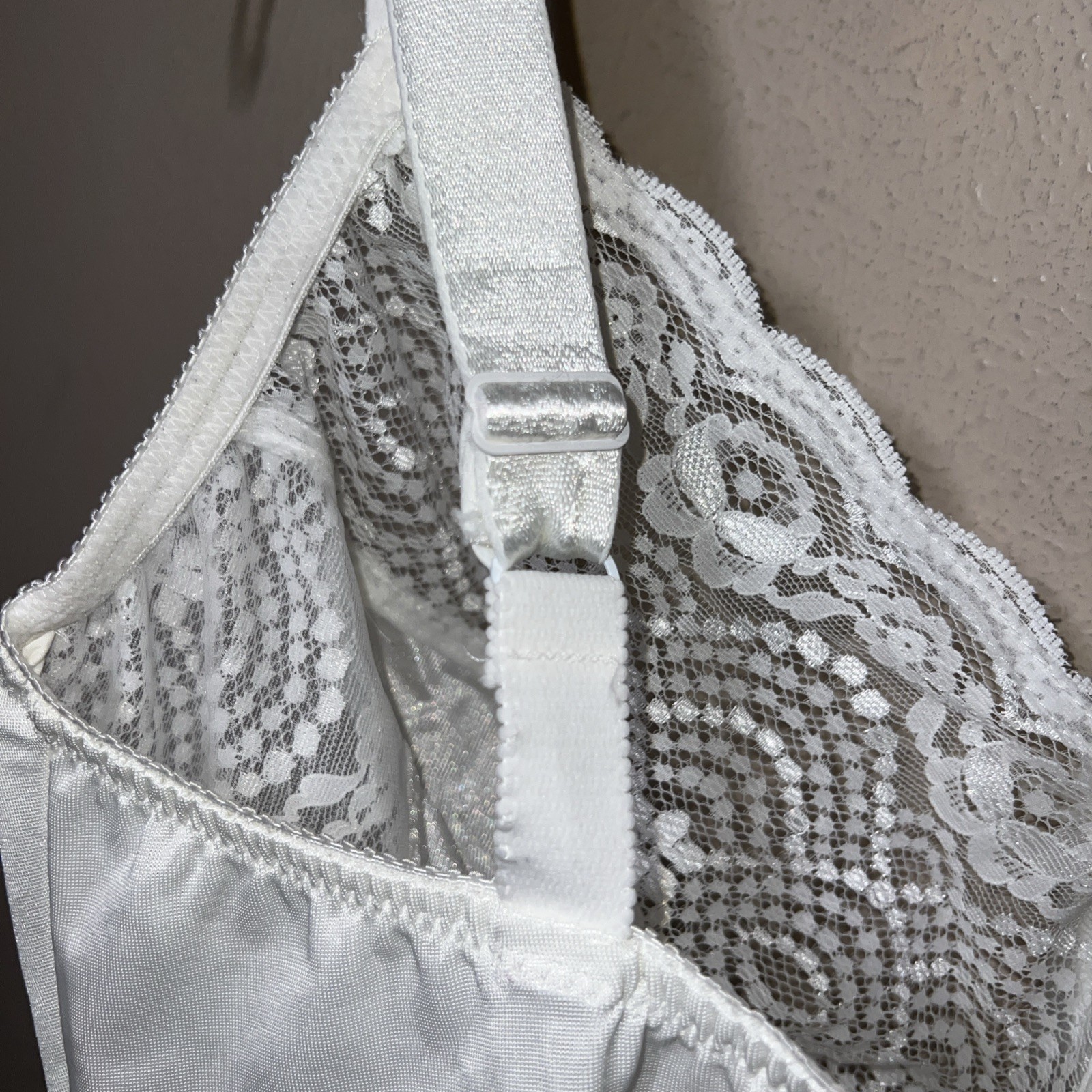 Vtg Glamorise Special Request Body Briefer 46DD 46E White Shaper Bodysuit USA