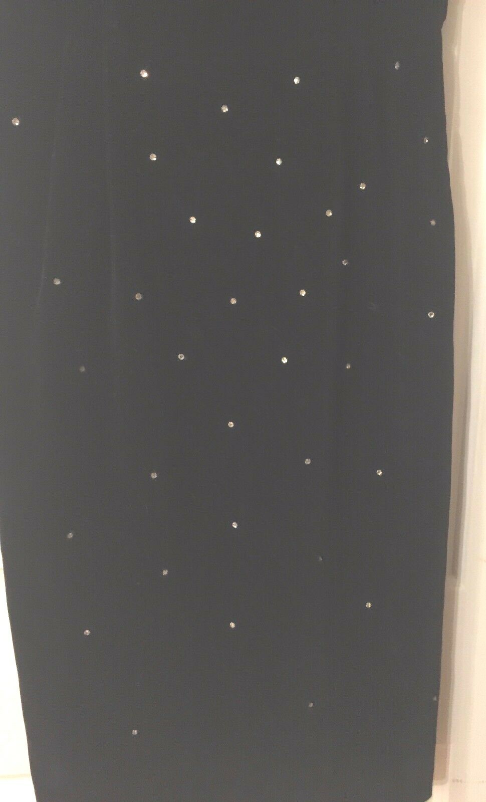 VLV ROCKABILLY JERRY GILDEN « SPECTATOR » BLACK VELVET DRESS WITH RHINESTONES