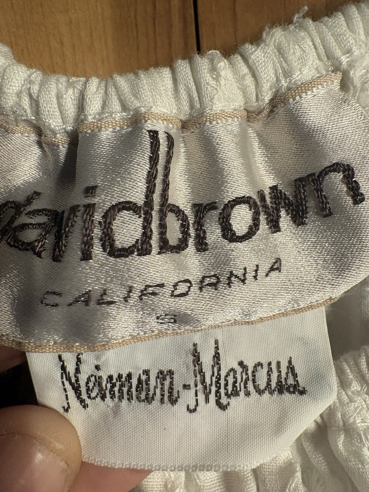 Vtg 70&rsquo;s David Brown CA Prairie Cottagecore Dress Tiered Eyelet L/XL READ Tag S