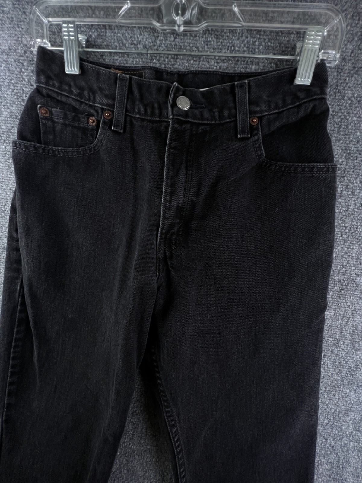 VTG Levi&rsquo;s Paper Tag 550 Relaxed Tapered Jeans Black Gray Red Tab Size 27×28.5