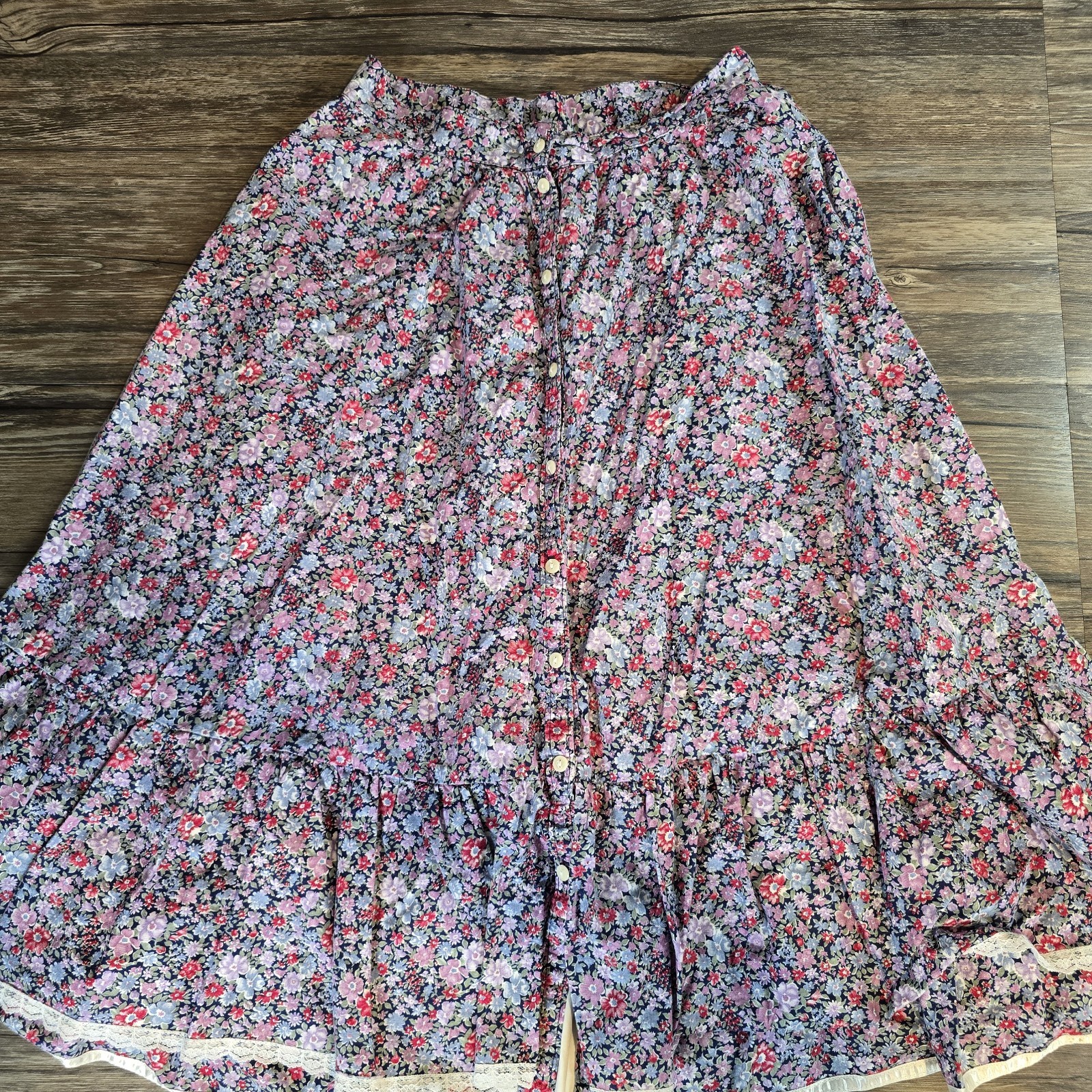Vintage Jessica&rsquo;s Gunnies Gunne Sax Skirt Women’s 4/6 Floral Prairie