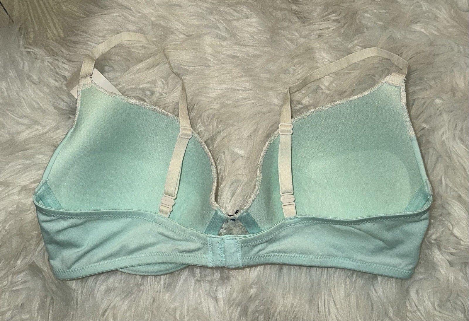 Vintage Vassarette 75-356 Padded Underwire Bra Lace Womens 38C Mint Green New