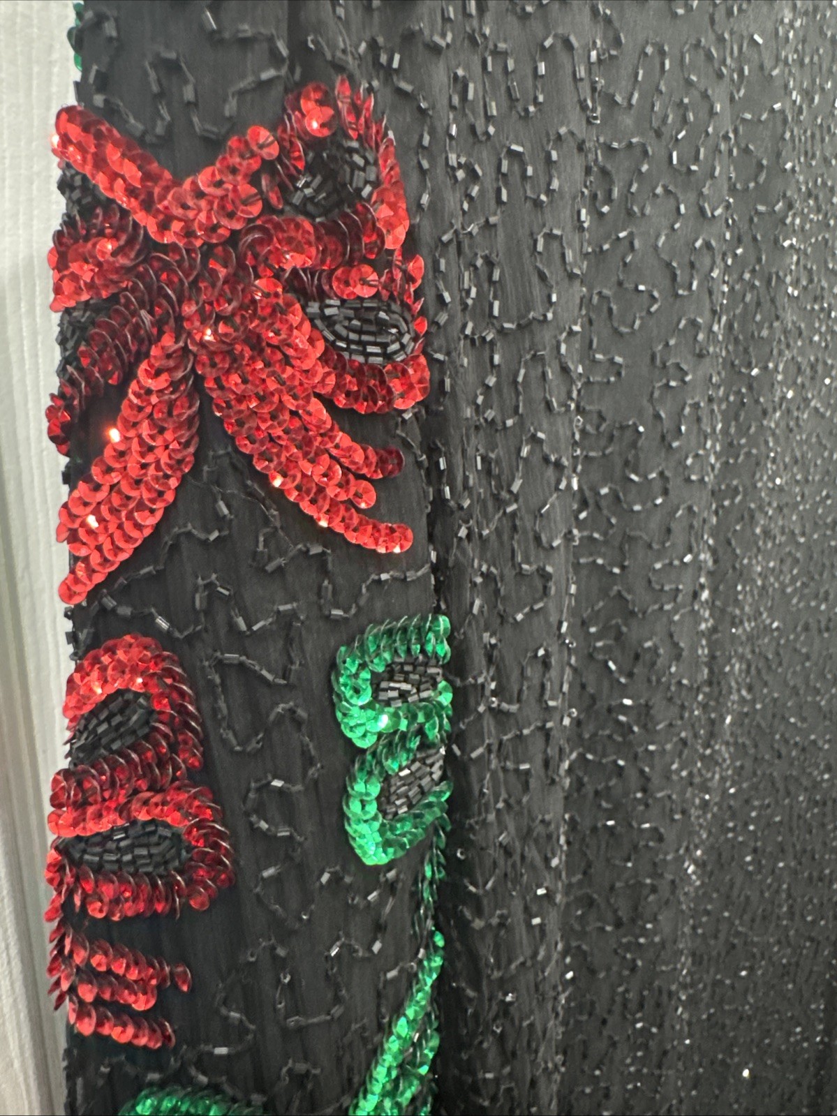 Vintage Laurence Kazar Beaded Sequin Holiday Christmas Bows Jacket Women’s 4X