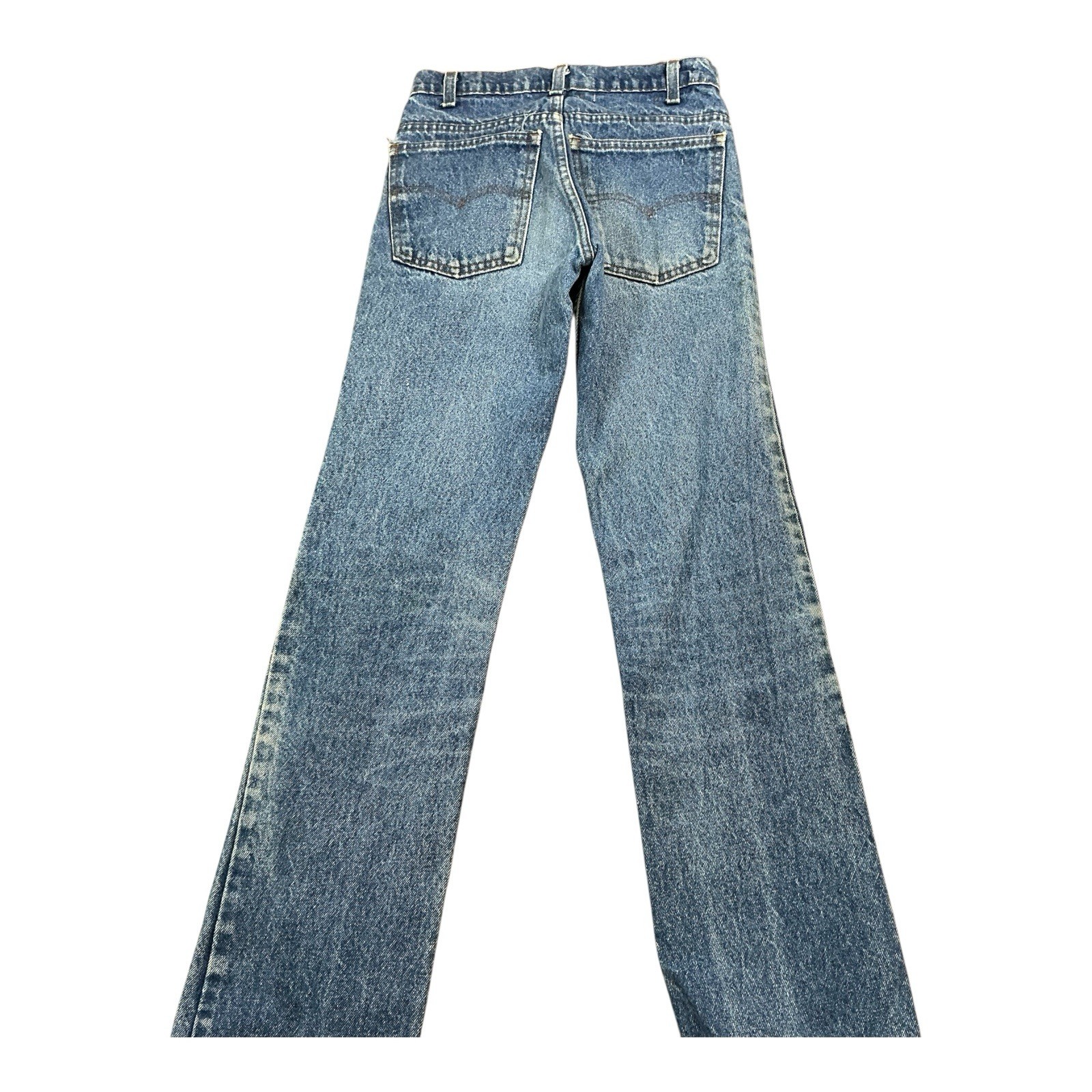 Vintage Levi’s 80s orange tab straight leg medium wash jeans 23×30 USA