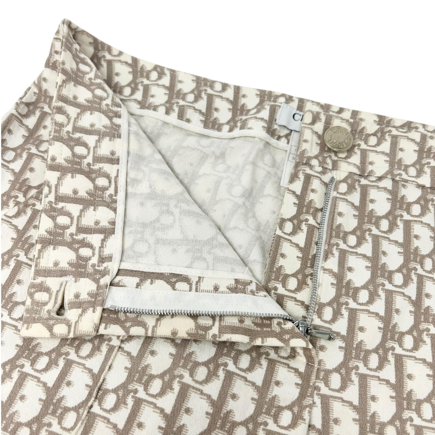 Christian Dior Vintage 2005 Trotter Monogram Pants Bottoms Zip #36 Cotton 105699