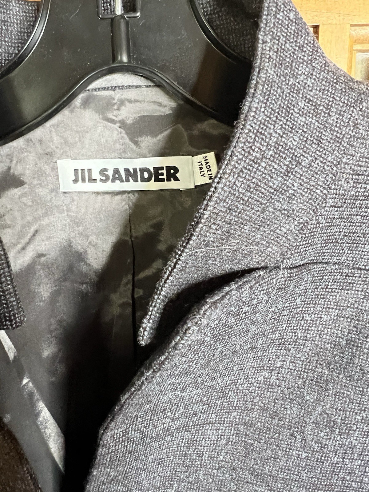 Jil Sander Womens Blazer Jacket Wool Blend Grey EU40 US 10 VINTAGE