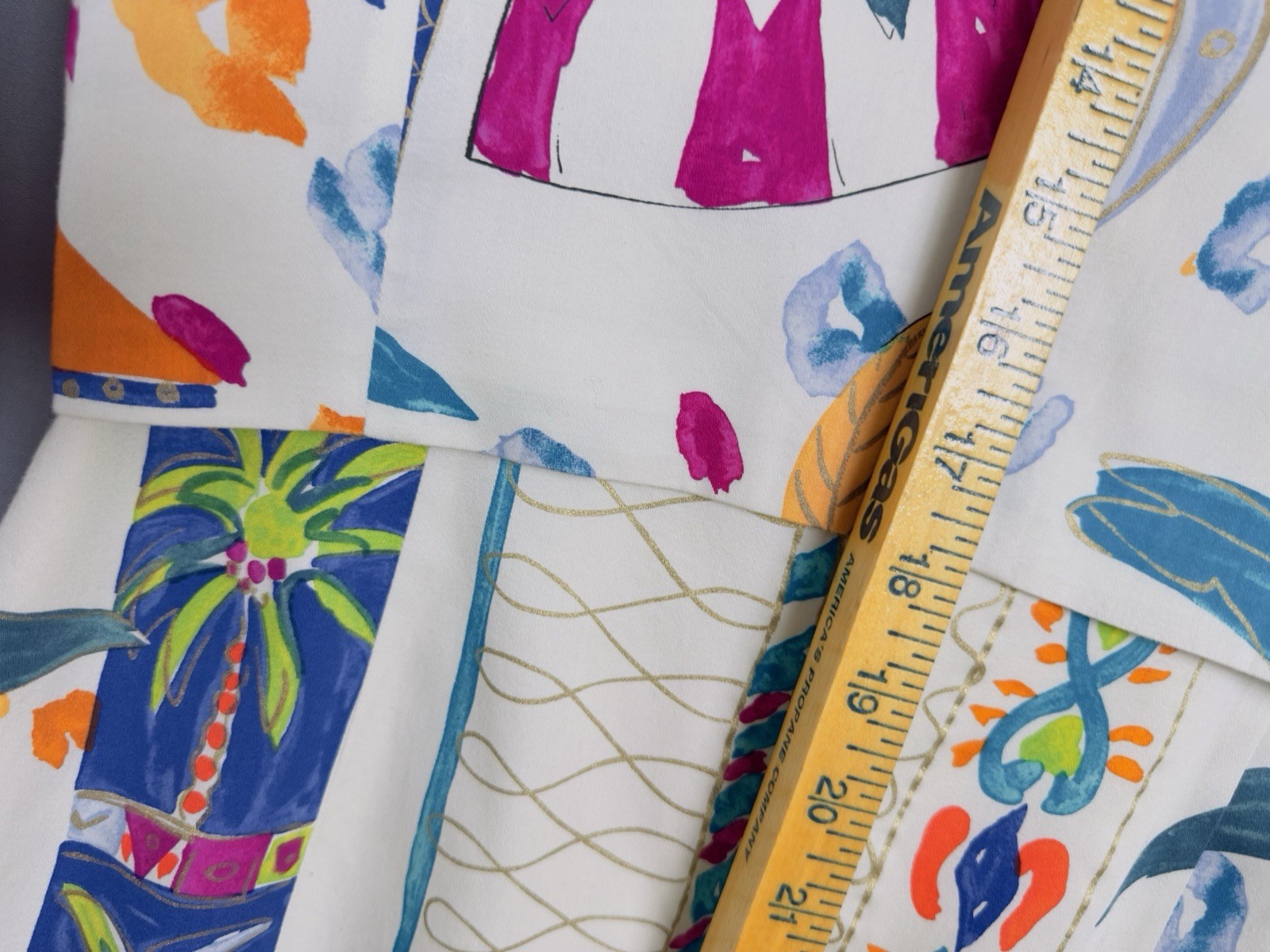 Vintage Louis Féraud Jacket Dress Set Cotton Print 80s 90s