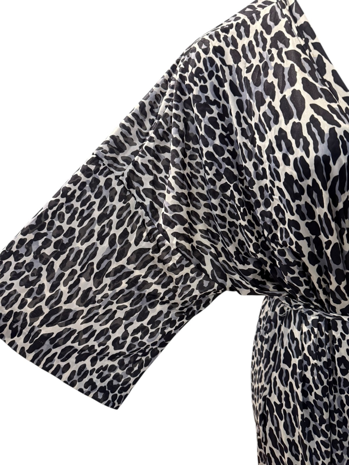 Vintage Large VANITY FAIR Leopard Wrap Peignoir Robe Lingerie Negligee Gown Set