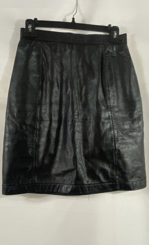Vintage 90s Wilsons Women&rsquo;s Black Genuine Leather Mini Skirt Sz 10