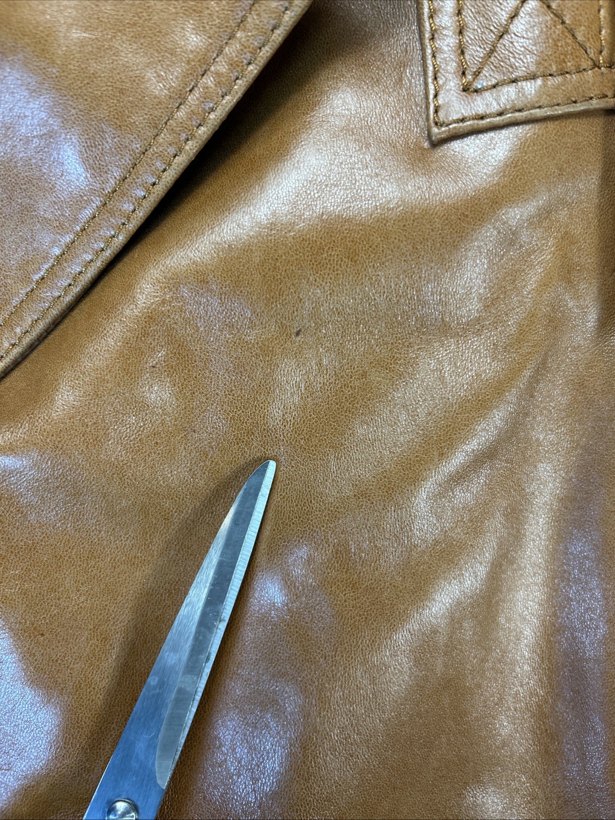 Cortefiel Leather Trench Coat 40 Belted Long Jacket Made in Spain Vintage “Read”