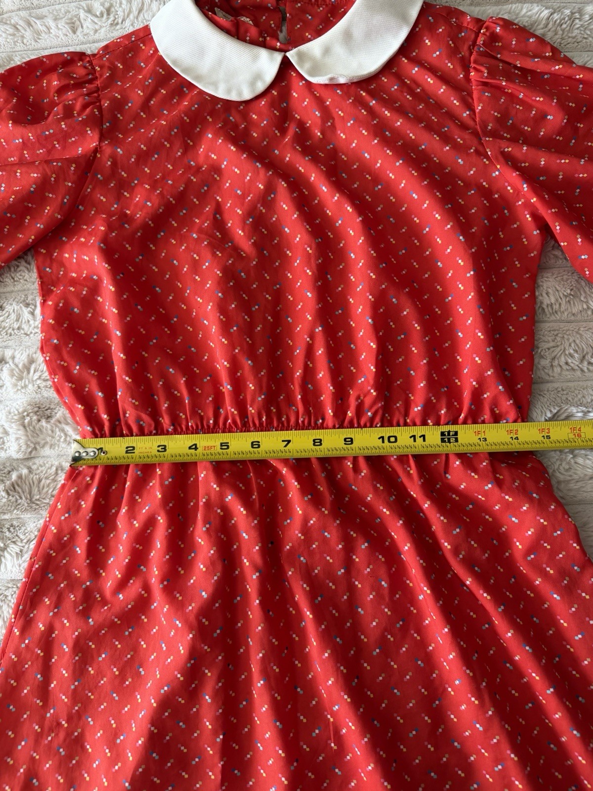 80s Lightweight Red Dress Chipper California