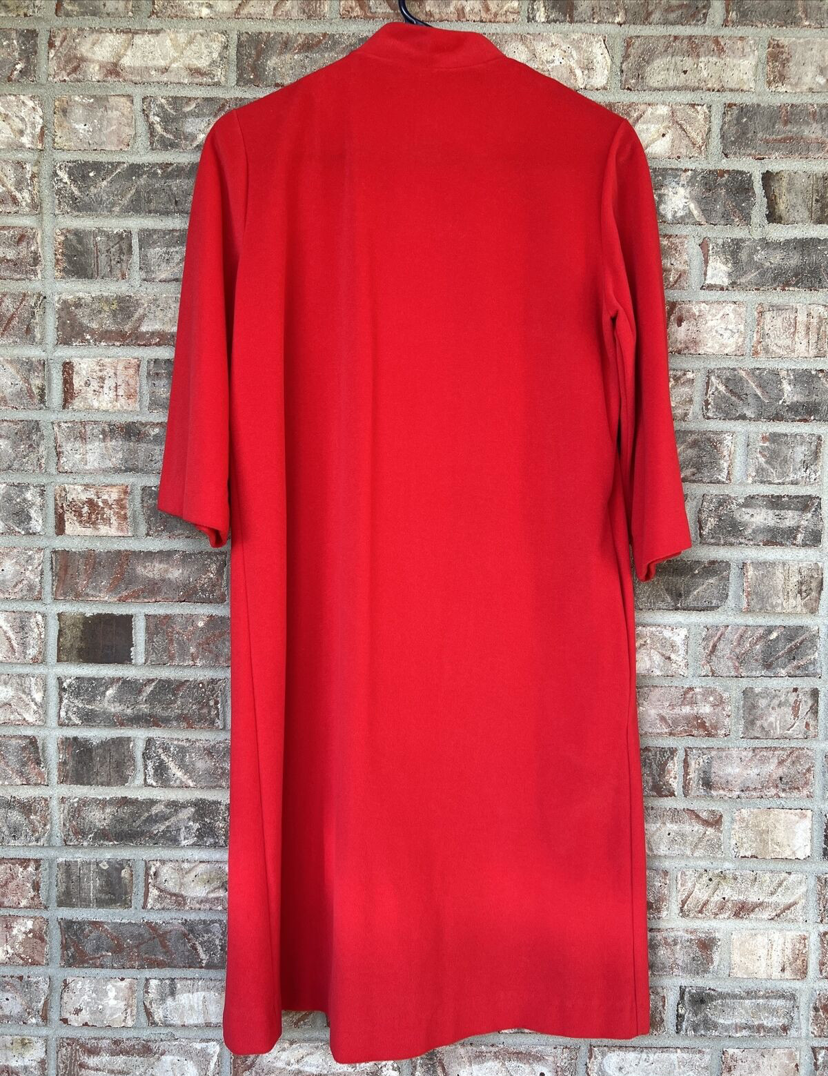 VTG 60&rsquo;s UNION MADE Evelyn Pearson SMALL Felt Robe Velvet Asian Housecoat Dress