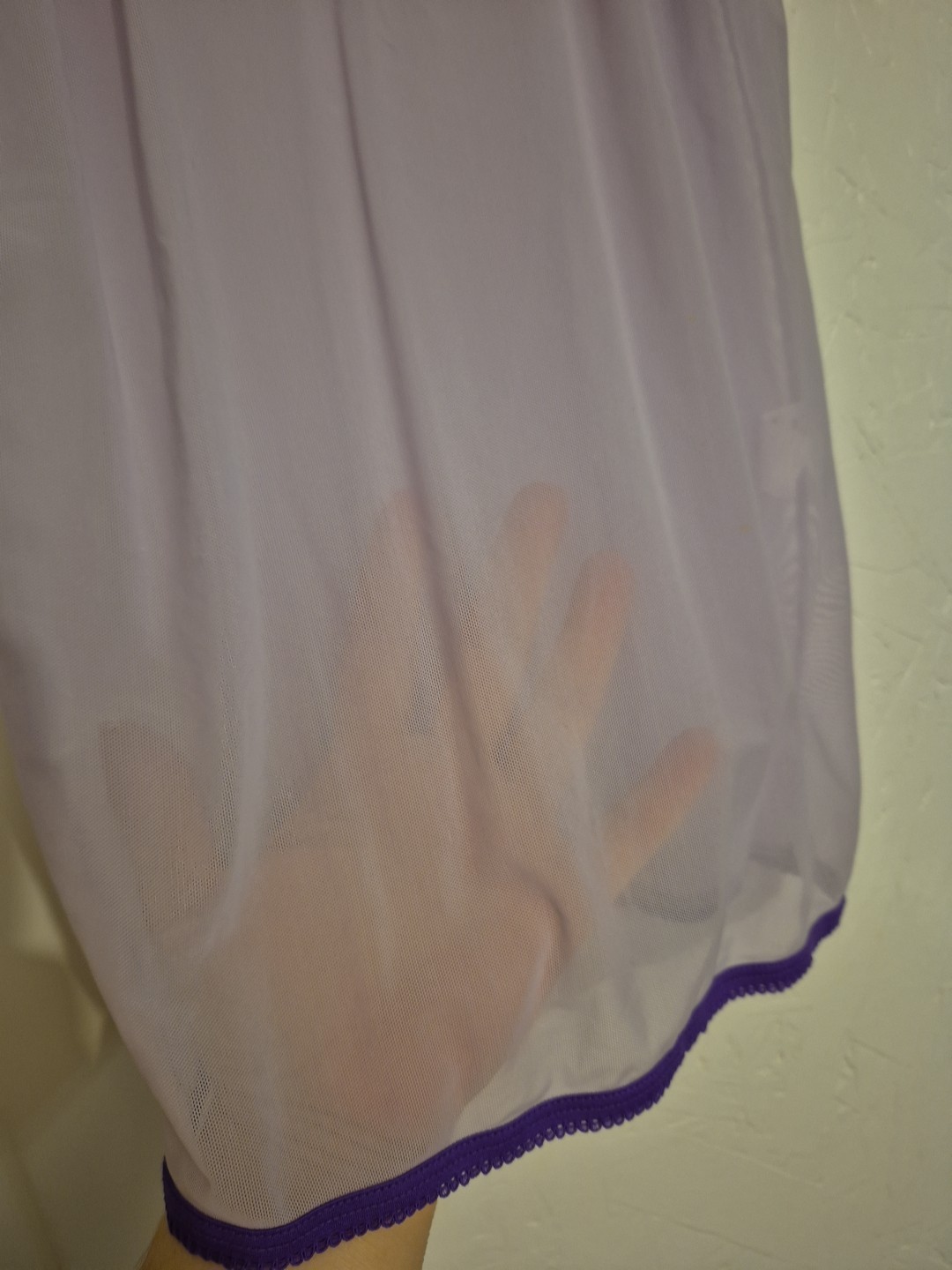 Y2k Vtg PLAYBOY INTIMATES Sheer Lavender/Purple Camisole Sz M RHINESTONE bunny