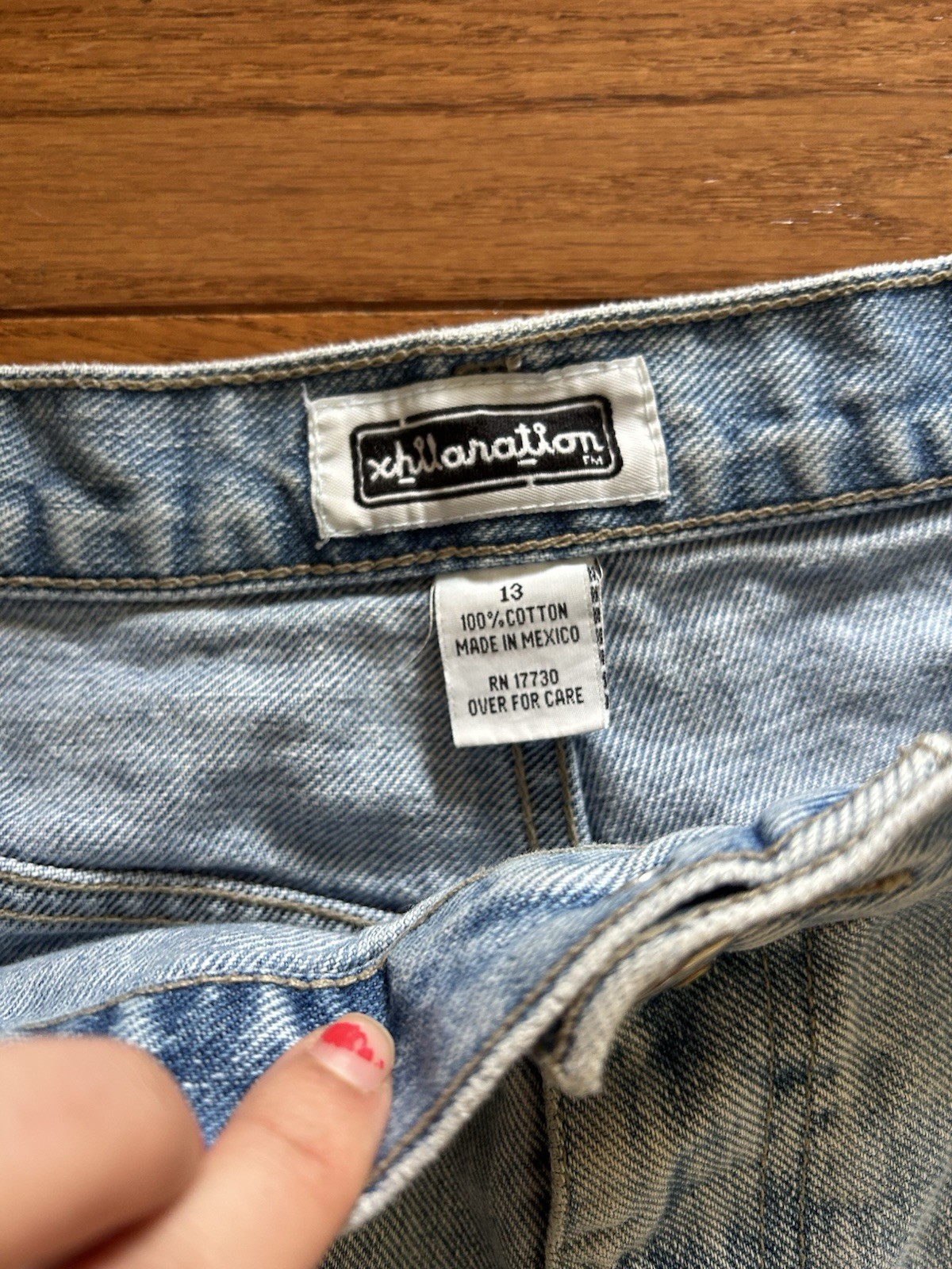 vintage 90s y2k light wash high rise denim shorts size large