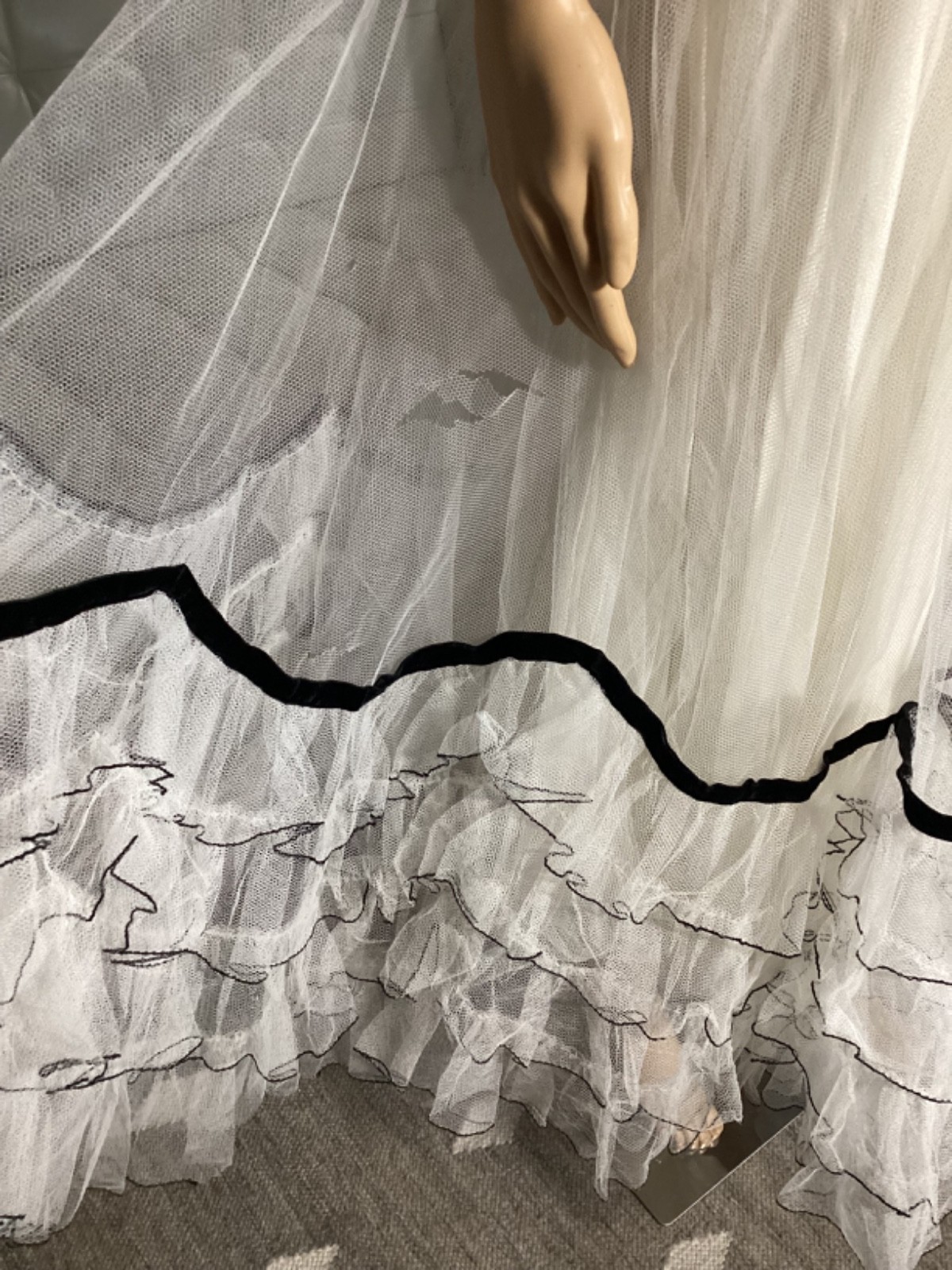 Vintage 1950&rsquo;s Will Steinman Original Black & White Tulle Strapless Party Dress
