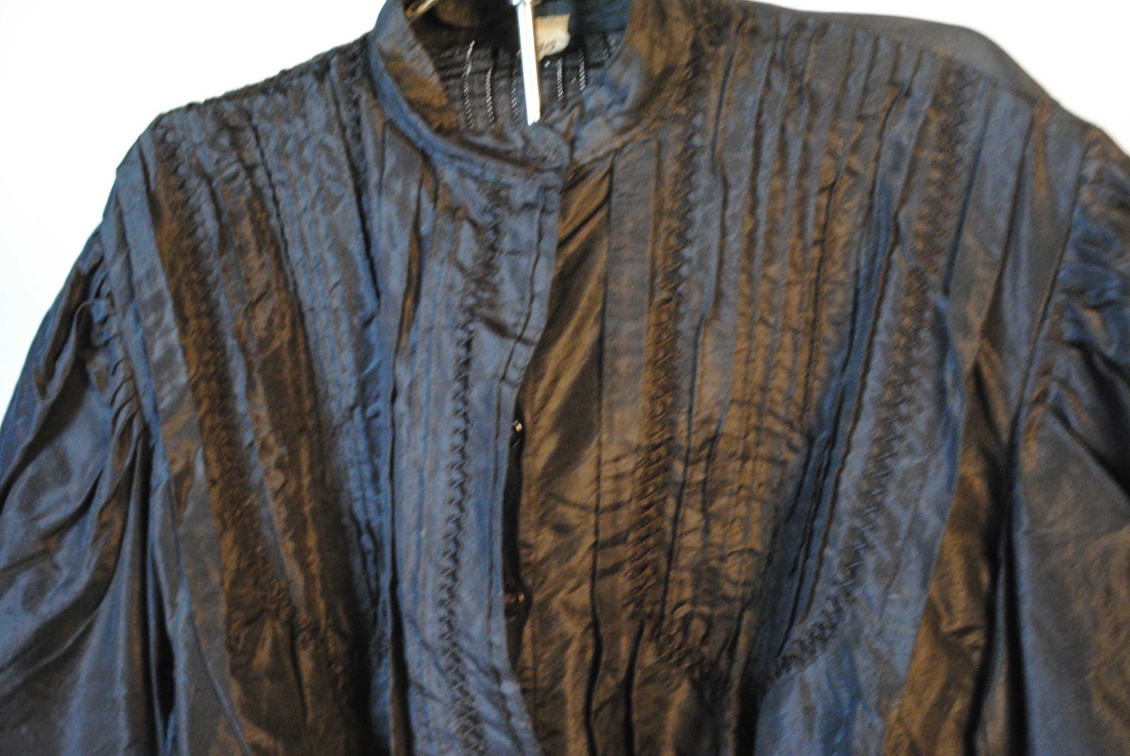 Three Black Silk Taffeta Ladies Blouses, 1890 To 1900s