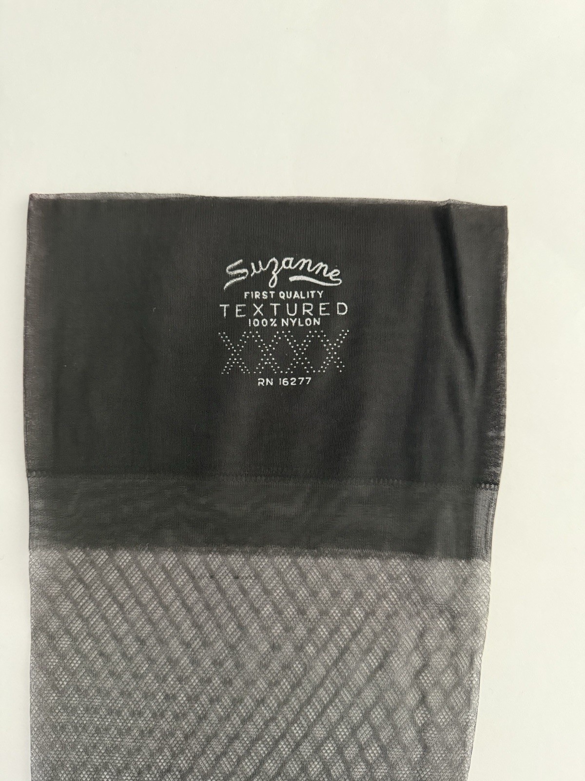 Vintage SUZANNE XXXX Textured Flat Knit Stockings 34 Inches Long Seamless