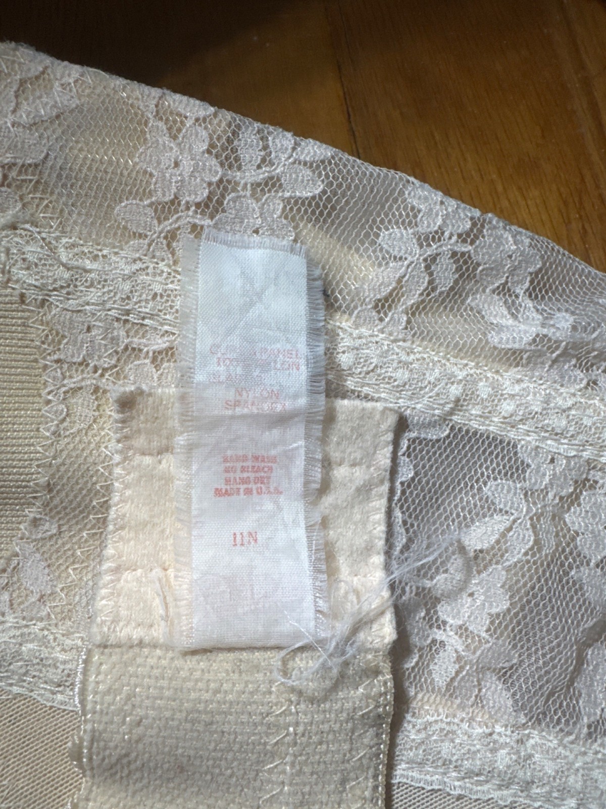 Vintage Lace Bustier Young Smoothie Backless Strapless Longline Cream 30 32