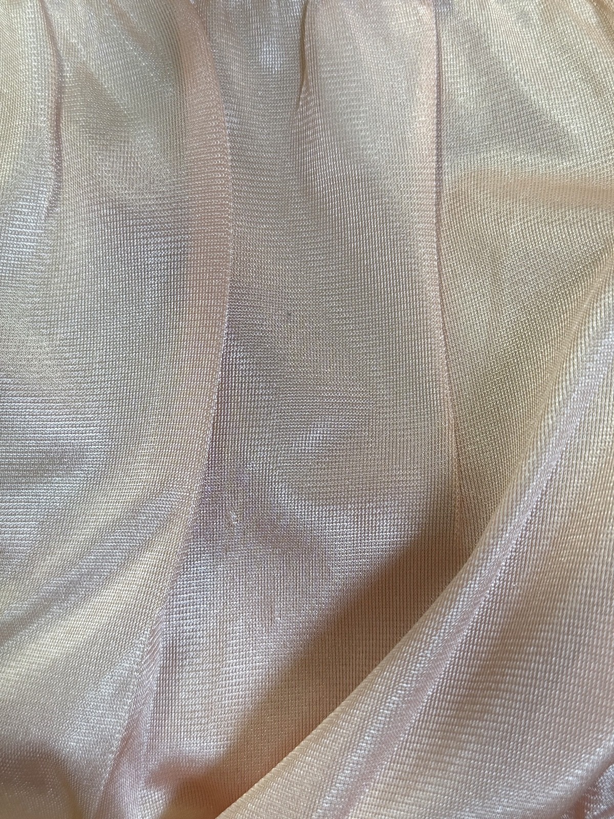 Vintage Silky Slippery Polyester Panty Sheer Nylon White Lace Bikini Brief Sz.6M