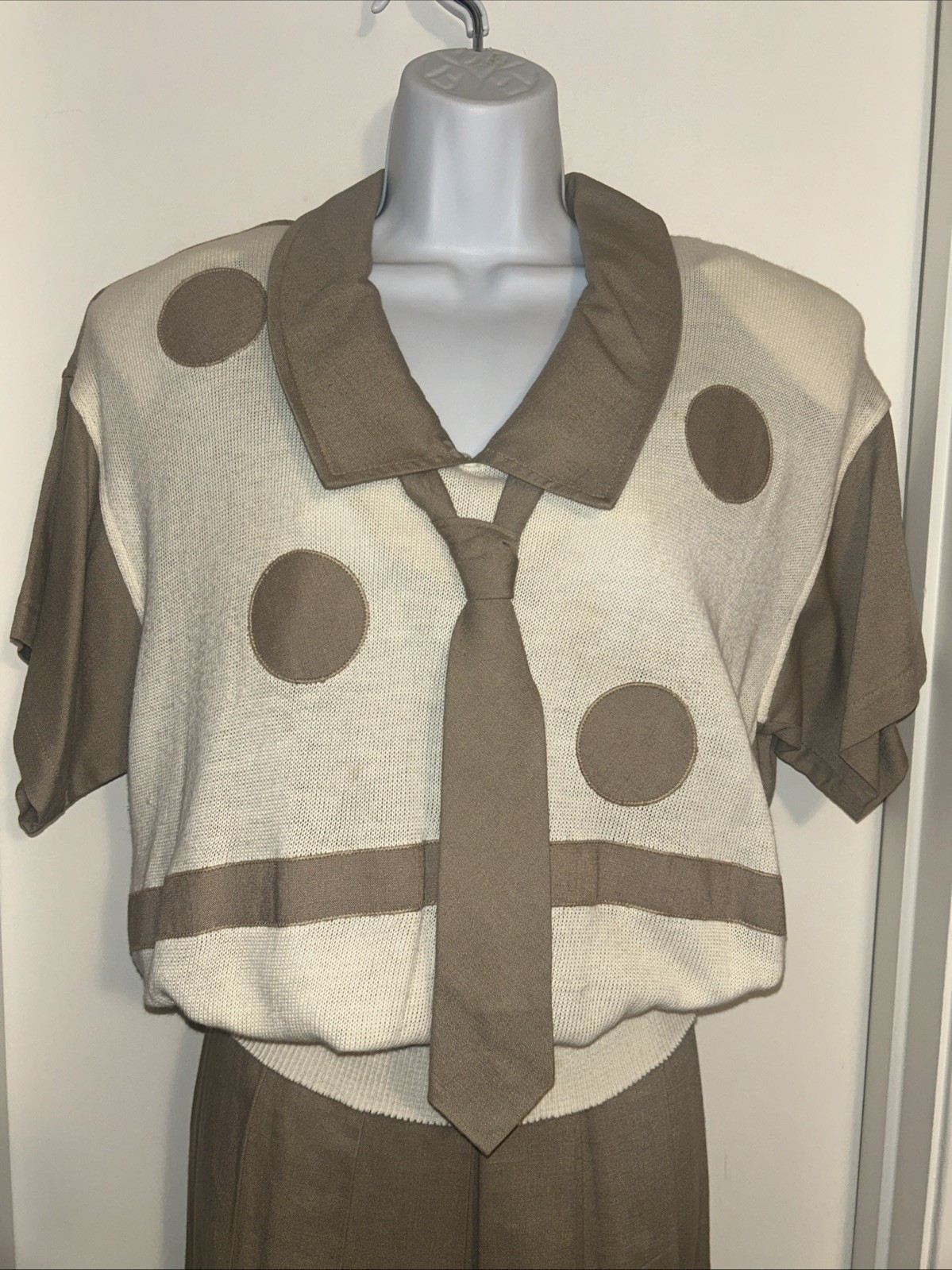 Vintage Donna Morgan For Non Stop Two Piece Sailor Inspired Dress 29.5” Waist