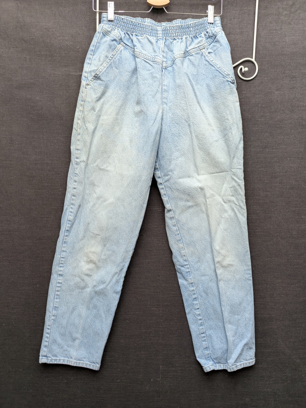 Vrg Mom Jeans Elastic V Waist 80&rsquo;s Mom Hot Mom No Back Pockets 28&Prime; IC Isaacs