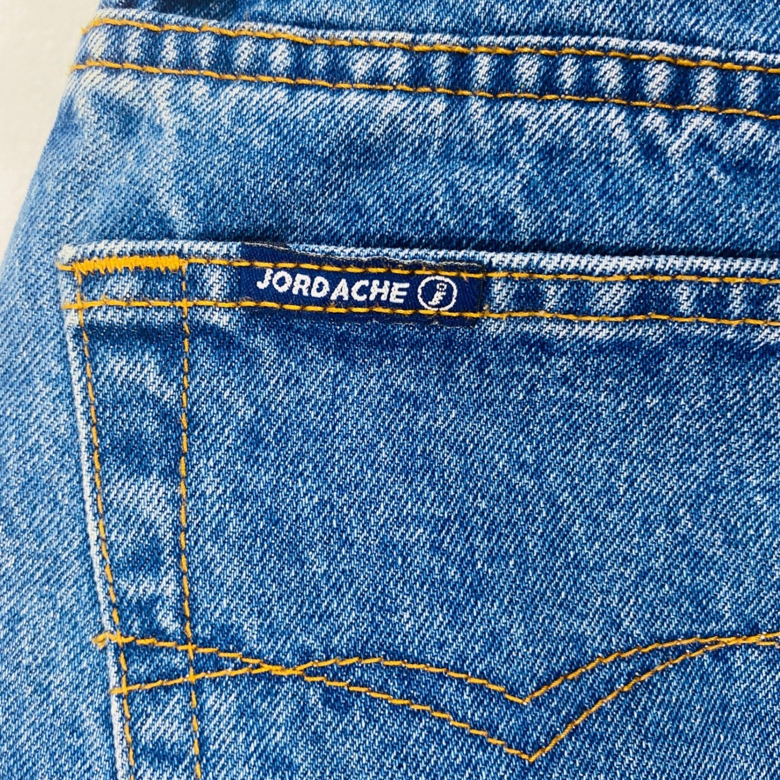Jordache Vintage Jeans Junior 3/4 Mid Rise Straight Leg Blue Jeans 100% Cotton