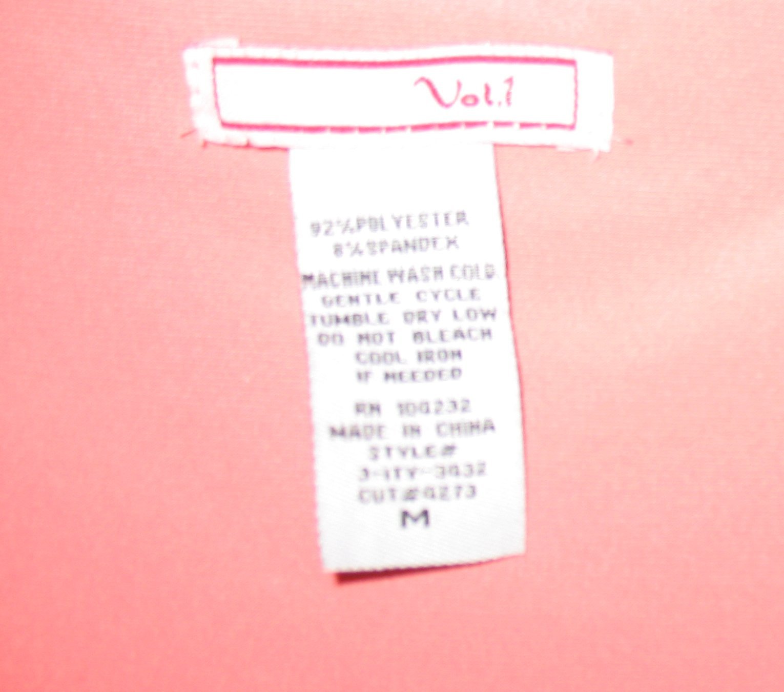 VINTAGE Volume One Vol 1 Peach Sequin Center V-Neck Sleeveless Blouse Top Medium